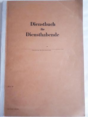 DDR MdI Dienstbuch für Diensthabende