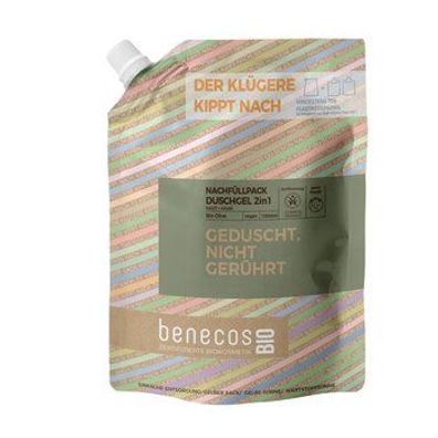 benecos benecosBIO Nachfüllbeutel 1000 ml Duschgel 2in1 BIO-Olive Haut & Haar