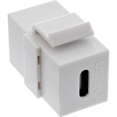 InLine® 76201W USB 3.1 Snap-In Einsatz, USB-C Buchse / Buchse, weiß