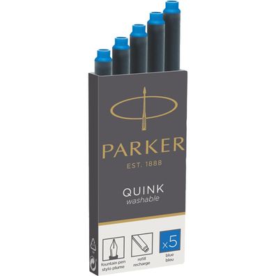 Parker 1950383 1x5 Tintenpatrone Quink königsblau auswaschbar(S)