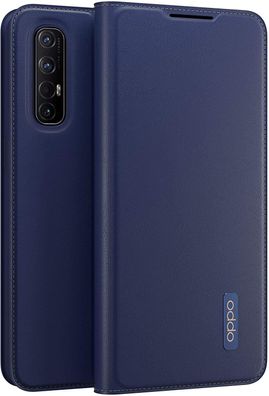 Oppo Backcover Handyhülle für Oppo Find X2 Neo Schutzhülle Kunstleder dunkelblau