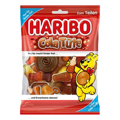 Haribo Cola Tüte Fruchtgummi mit Cola Geschmack der Klassiker 175g