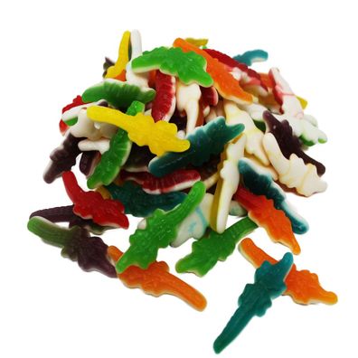 Fruchtgummi Krokodile mit weichem Schaumzuckerboden Halal 1000g