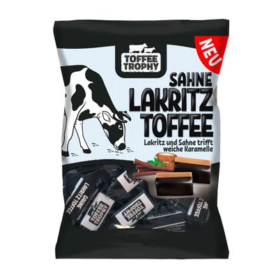 Toffee Trophy Sahne Lakritz einzeln verpackte weiche Toffees 200g