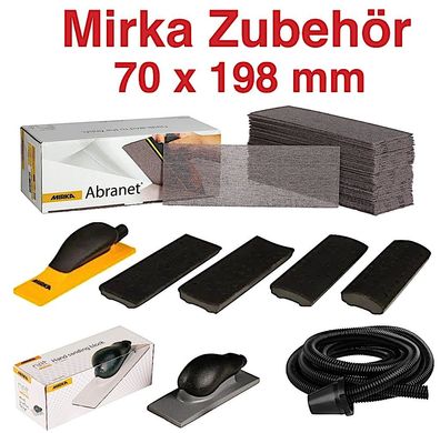 Mirka Zubehör 70x198mm - Abranet ACE Schleifschuh Schutzauflage Handblock Schlauch