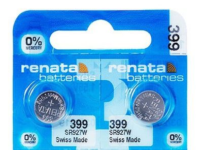 2 x RENATA 399 Uhrenbatterie für Armbanduhr Knopfzelle LR927 V399 SR927W AG 7