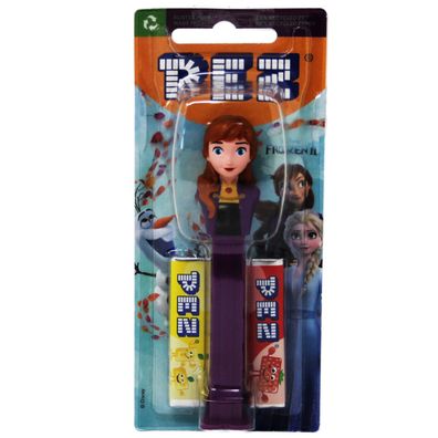 PEZ Anna Figur mit lila Spender 2 Päckchen süßen Bonbons 17g