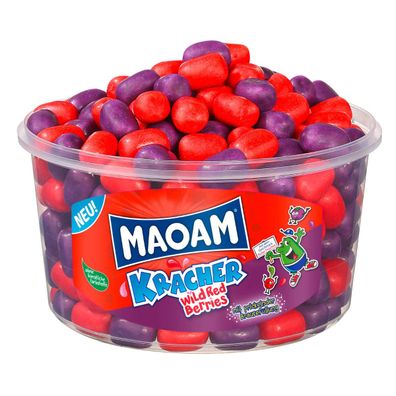 Maoam Kracher Wild Red Berries Kaubonbons mit Brausekernfüllung 1200g