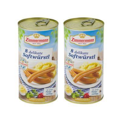 Food-United bayerische Bockwürste Bockwürstchen Zimmermann 2x550g Dose