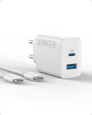 Anker 20W USB C Charger, Fast Charging for iPhone 15, iPad & More, 150cm Cable