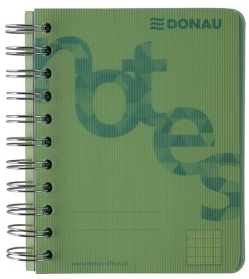 DONAU 7527201-06 Collegeblock PP Cover - A6, kariert, grün