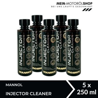 Mannol Injector Cleaner Einspritzdüsenreiniger für Benzinmotoren 5x250 ML