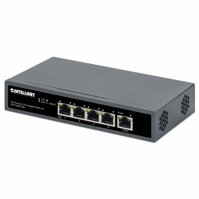 Intellinet 561808 Intellinet 4-Port Gigabit+1GE (PD) High PoE Switch