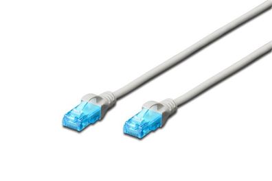 Digitus Patchkabel, Kat. 5e, U/UTP, 15,0 m, rau