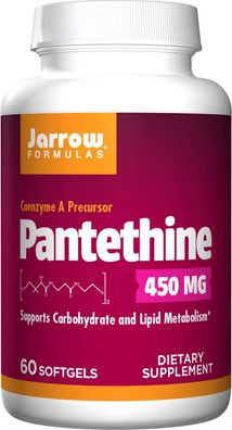 Jarrow Formulas, Pantethine, 450mg, 60 Weichkapseln