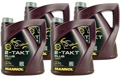 Mannol 2-Takt Plus 4x4 Liter