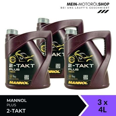 Mannol 2-Takt Plus 3x4 Liter