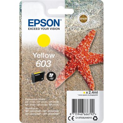 Epson C13T03U44010 Original Epson Tintenpatrone gelb (C13T03U44010, 03U440,603, 03