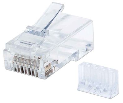 Intellinet 790604 Intellinet Modularstecker RJ45 Cat6 UTP 3-Punkt 90 STk