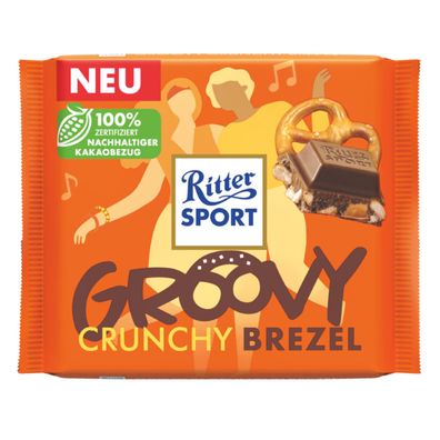 Ritter Sport Groovy Crunchy Brezel Milchschokolade und Cornflakes 100g