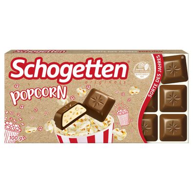 Schogetten Popcorn Edel Alpenmilch mit Mais und Popconstückchen 100g