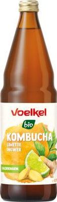 Voelkel 6x Kombucha Limette Ingwer 0,75l