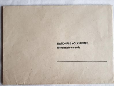 DDR NVA Kreiswehrkommando Briefumschlag blanko