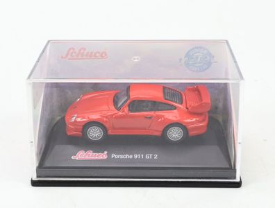 Schuco H0 271160 Modellauto PKW Porsche 911 GT 2 rot Rennwagen 1:87