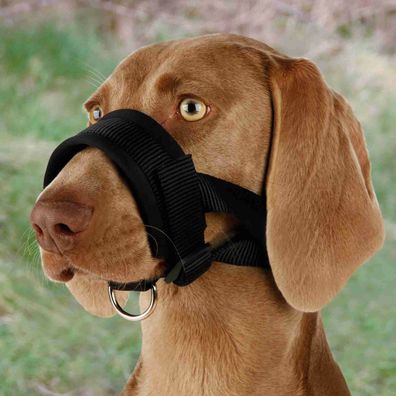 TRIXIE Maulschlaufe Nylon schwarz Neopren-Polsterung Hunde Maulkorb div. Größen*