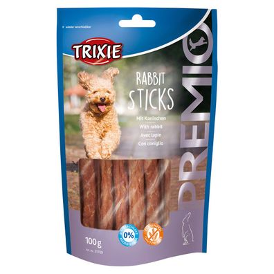 100 g Trixie Premio Rabbit Kaninchen Sticks Hundesnack Kau Leckerli glutenfrei