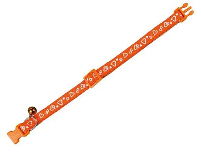 Nobby Katzenhalsband Herz Katze Cat Halsband Nylon orange