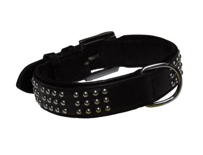 Nobby Leder Halsband VINTO B?ffelleder leder Nieten Hund Dog