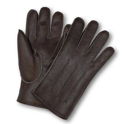 Heitmann Felle Paar Herren Lammfell Fingerhandschuhe de luxe Größe : M Farbe: