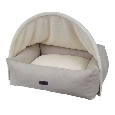 Nobby Komfortbett mit Hoehle "ILANA"beige; L x B x H: 60 x 50 x 16 cm Hund Bett