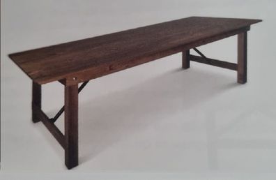 Inklapbare Country tafel lang 255 x 102 cm