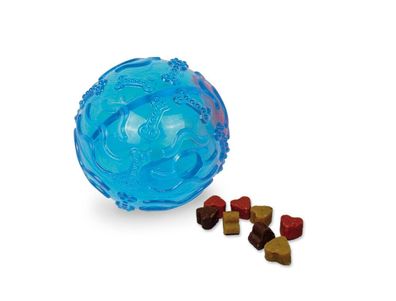 Nobby TPR Snackballblau 8 cm Hund Spielzeug Kauen Leckerlie