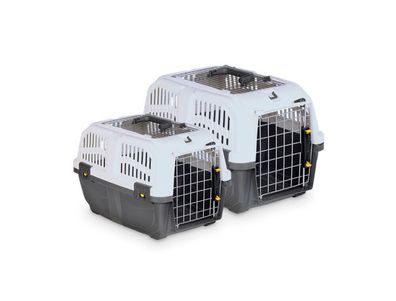 Nobby Transportbox "Skudo 2 Open"grau 55 x 36 x 35 Hund Dog Katze Cat