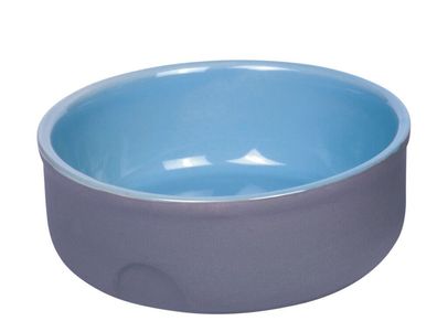 Nobby Keramik Napf "Feed"grau/blau 13 x 5 cm