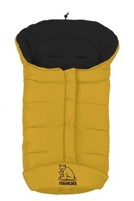 Heitmann Felle Winterfußsack Serie "Eisbärchen" Farbe: Schwarz/Ocker 7965SO