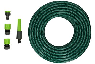 Garden hose with sprinkler and couplings 30 meters