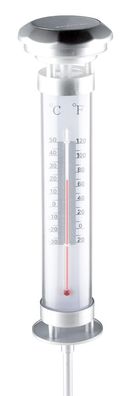 Zonne tuinlamp thermometer