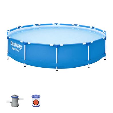 Above ground pool with filter pump 366 x 76 CM