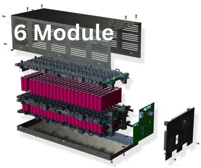 6x BMZ Helios Power-Batteriemodul 51,4V 48,7Ah 2,5 kWh