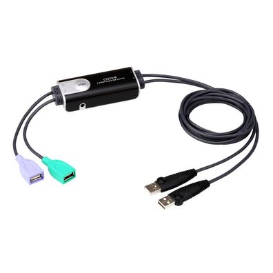 Aten CS62KM CS62KM 2-Port USB Boundless Kabel KM Switch (ohne Video)