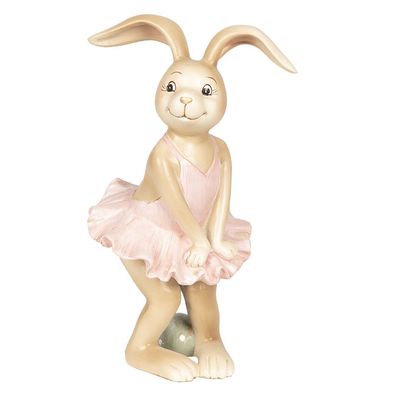 Clayre & Eef Figur Kaninchen 7x7x13 cm Braun Polyresin (Gr. 7x7x13 cm)