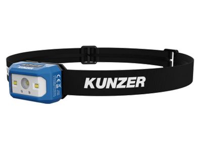 Kunzer Stirnlampe mit COB / LED-Technik und Sensorfunktion mit 300 Lumen HL-002