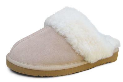 Heitmann Felle Paar Lammfell-Pantoffeln Farbe: Beige Größe : 36 38136