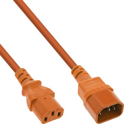 InLine® 16503O InLine® Kaltgeräteverlängerung, C13 auf C14, orange, 0,3m