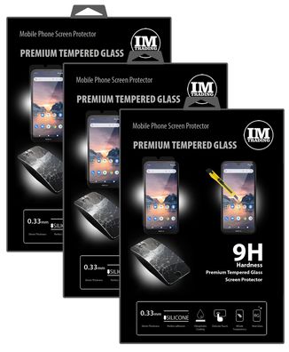 cofi1453 3X Panzer Schutz Glas 9H Tempered Glass Display Schutz Folie Display