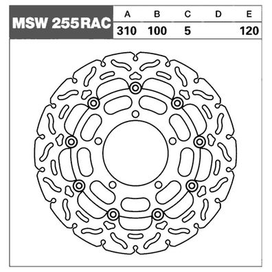 TRW Bremsscheibe MSW255RAC schwimmend KBA MSW255RAC 3322937421244